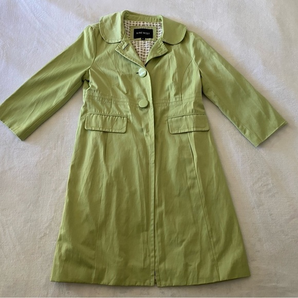 Nine West Women’s Jacket Lime Green 3/4 Sleeve Pockets Size Small - Picture 1 of 7
